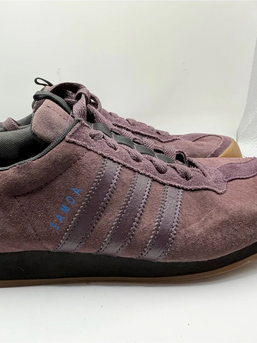 adidas Men's Suede Sneakers in Plum with Gum Sole